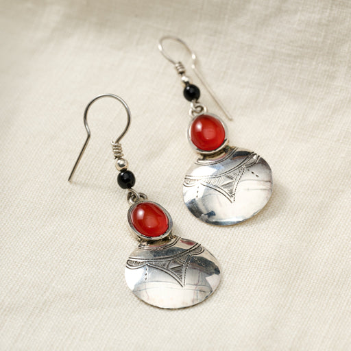 Amellal Tuareg Silver Drop Earrings