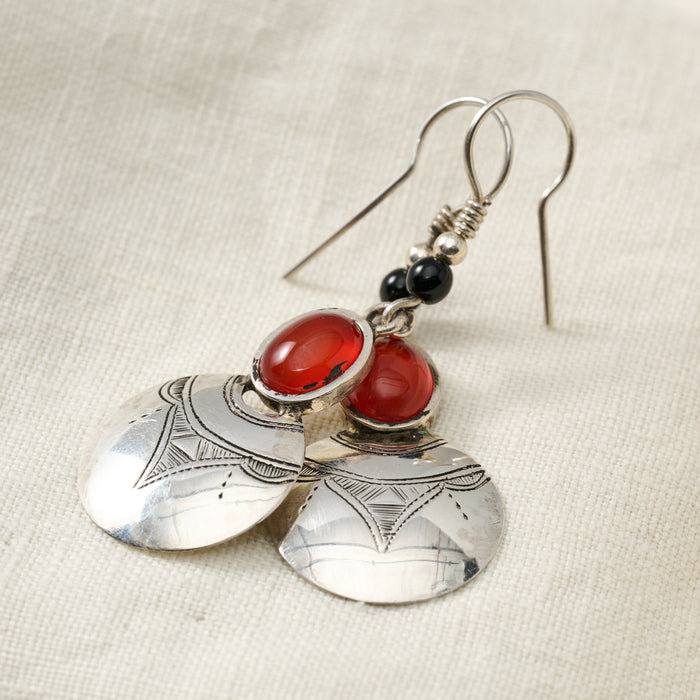 Amellal Tuareg Silver Drop Earrings 3