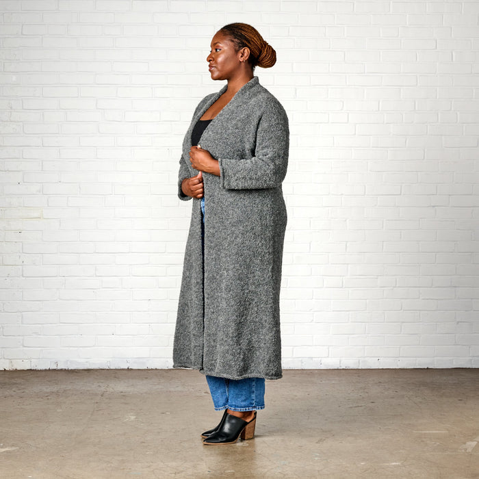 Alpaca Wool Duster Cardigan - Gray 3