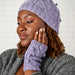 Purple Cable Knit Wrist Warmers thumbnail 5