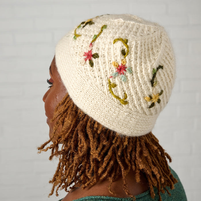 Blissful Flowers Embroidered Hat 3