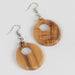 Sadaf Olive Wood Round Earrings thumbnail 3