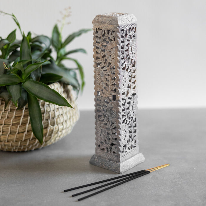 Meenaar Gorara Stone Tower Incense Holder 1