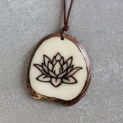 Joya Lotus Tagua Pendant Necklace