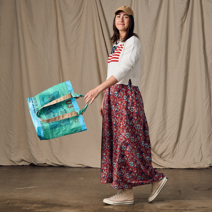 Trei Recycled Feed Bag Lined Tote 3