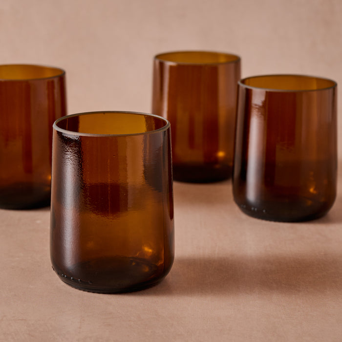 Gronn Upcycled Tumbler Set - 8 Oz Amber 1