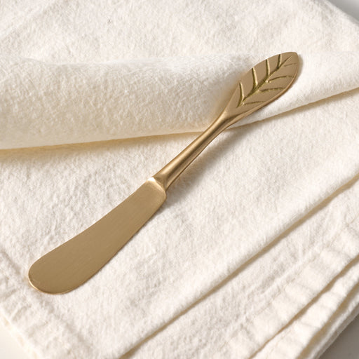Khao Brushed Gold Leaf Butter Knife
