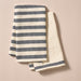 Multi-Striped Cream Black Tea Towel Set thumbnail 1