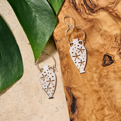 Satie Water Urn with Stars Dangle Earrings