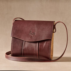 Kala Leather & Olive Wood Crossbody Bag