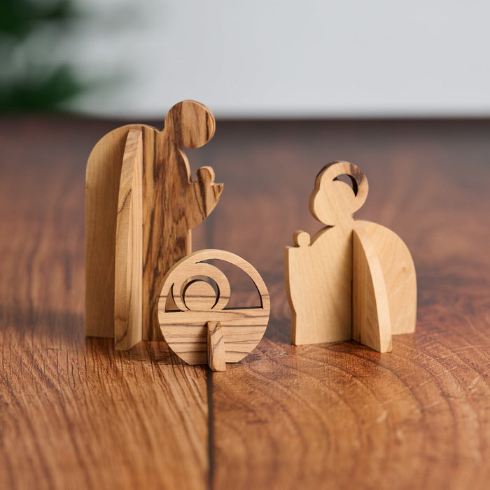 Collapsible Olive Wood Nativity 3