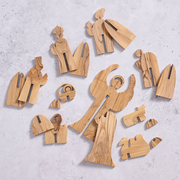 Collapsible Olive Wood Nativity 2