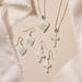 Mother of Pearl Cross Drop Earrings thumbnail 4