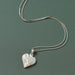 Mother of Pearl Heart Pendant Necklace thumbnail 1