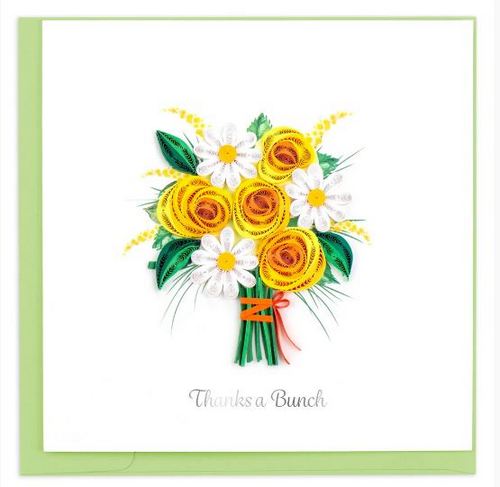 Quilled Bouquet Thank You Card 1