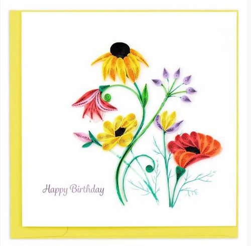 Quilled Wildflowers Birthday Card 1