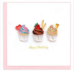 Quilled Cupcakes Birthday Card