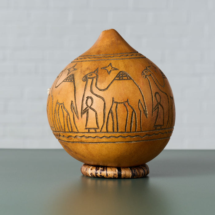 Tana Carved Gourd Nativity 3