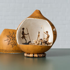 Tana Carved Gourd Nativity