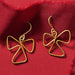 Brass Abstract Drop Earrings thumbnail 1