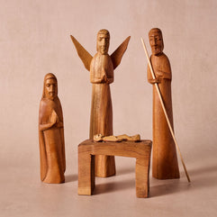 Rahisi Neem Wood Nativity