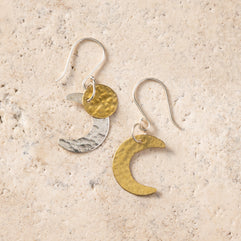 Nova Moons Mixed Metal Earrings
