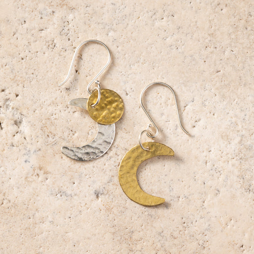 Nova Moons Mixed Metal Earrings