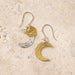 Nova Moons Mixed Metal Earrings thumbnail 1