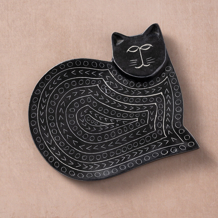 Giza Kitty Soapstone Ring Dish 3