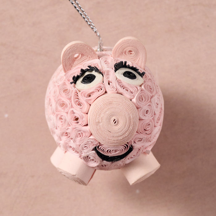 Smiling Pig Ornament 3