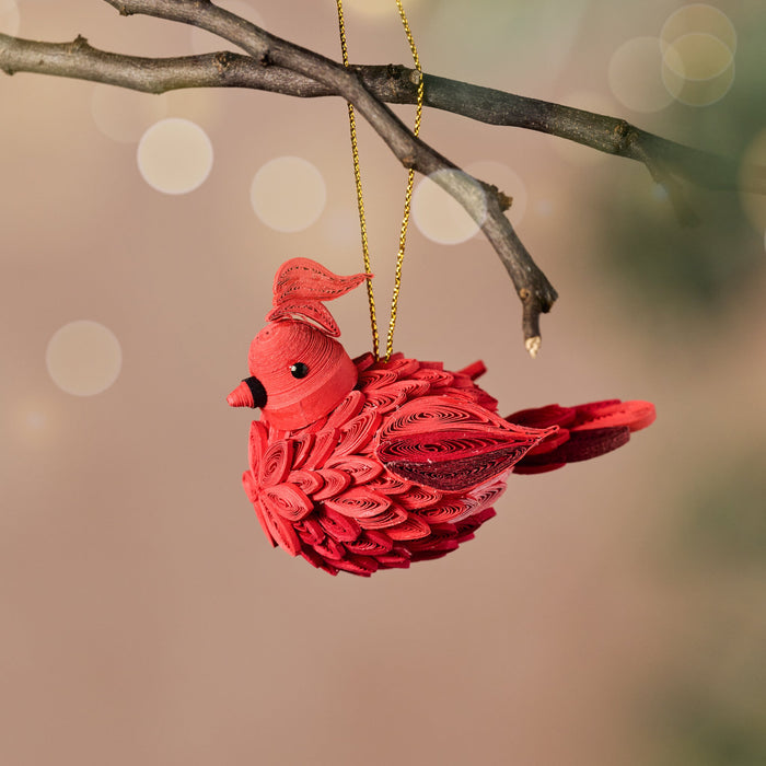 Dep Quilled Cardinal Ornament 1