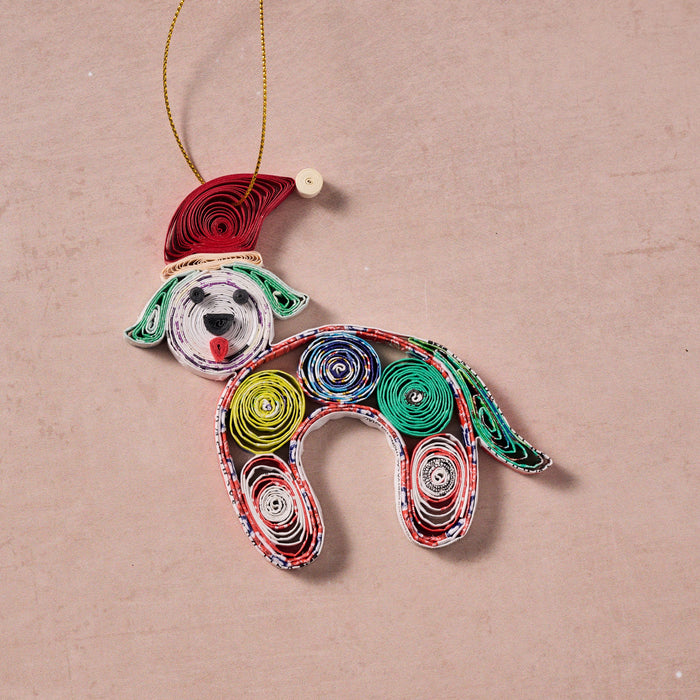 Vui Quilled Dog Ornament 2