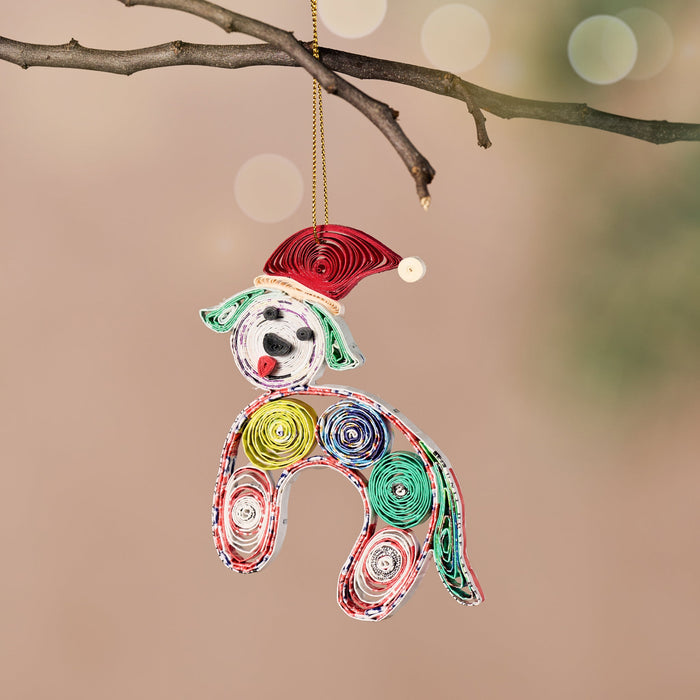 Vui Quilled Dog Ornament 1