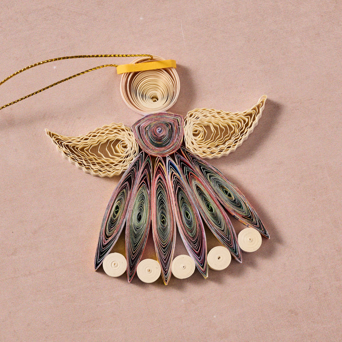 Diu Quilled Angel Ornament - Multi 2
