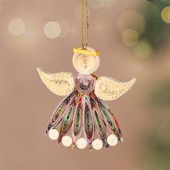Diu Quilled Angel Ornament - Multi