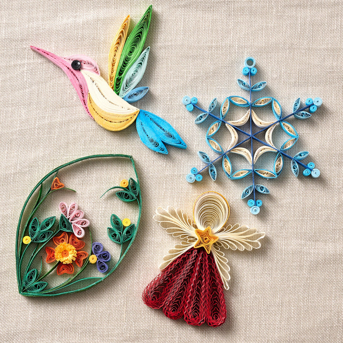 Khoe Quilled Blue Snowflake Ornament 4