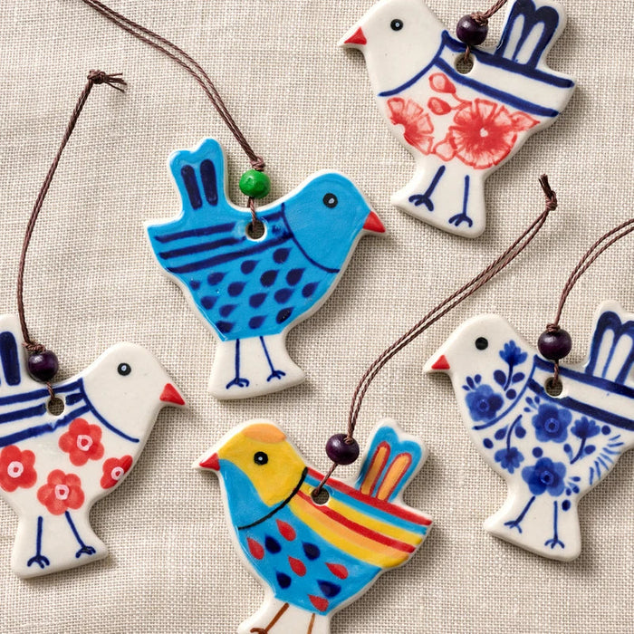 Hand Painted Ceramic Bird Ornament 1