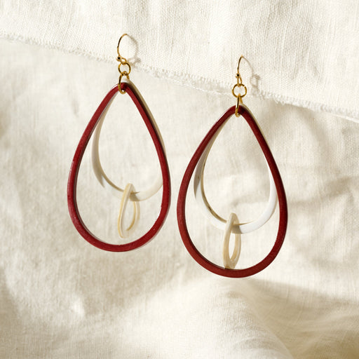 Hien Triple Teardrop Earrings