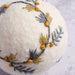 Lovely Wreath Embroidered Felt Ball Ornament thumbnail 2