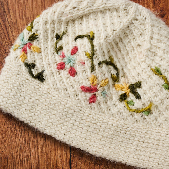 Blissful Flowers Embroidered Hat 5