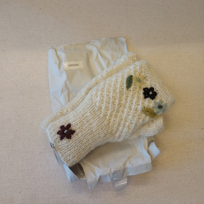 Blissful Flowers Embroidered Wrist Warmers 6