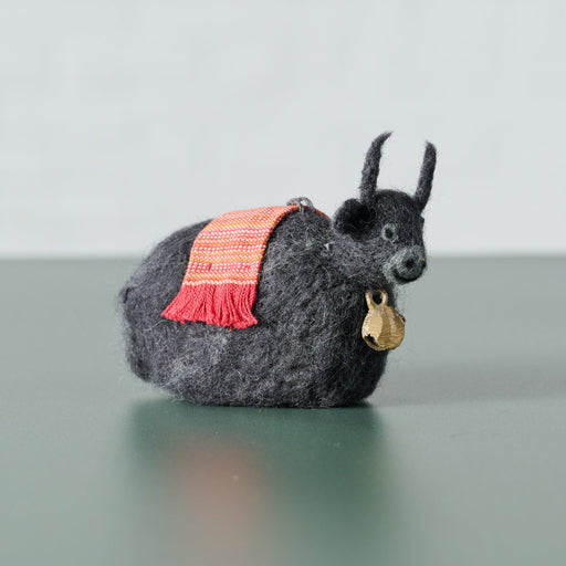 Felted Wool Yak Ornament