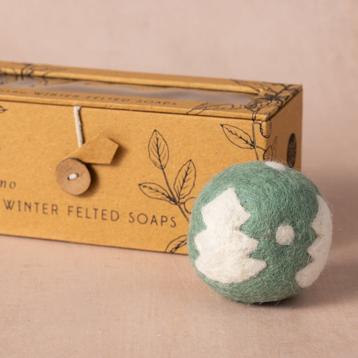 Sapha Winter Felted Wool Soap Balls - Sisno 2