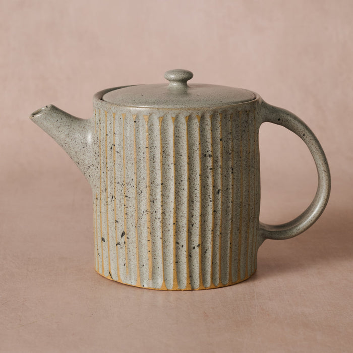 Sundara Fluted Ceramic Teapot 2