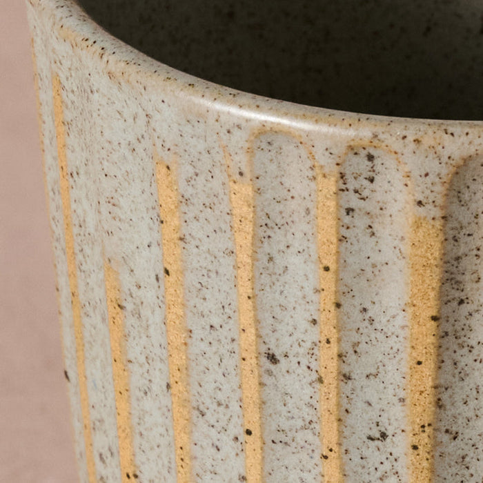 Sundara Fluted Ceramic Mug - Gray 2