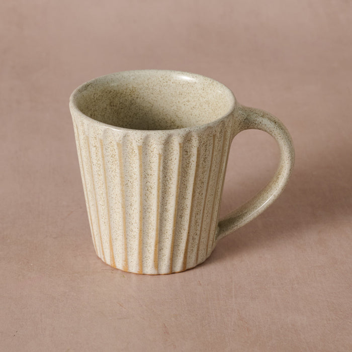 Sundara Fluted Ceramic Mug - Oatmeal 3