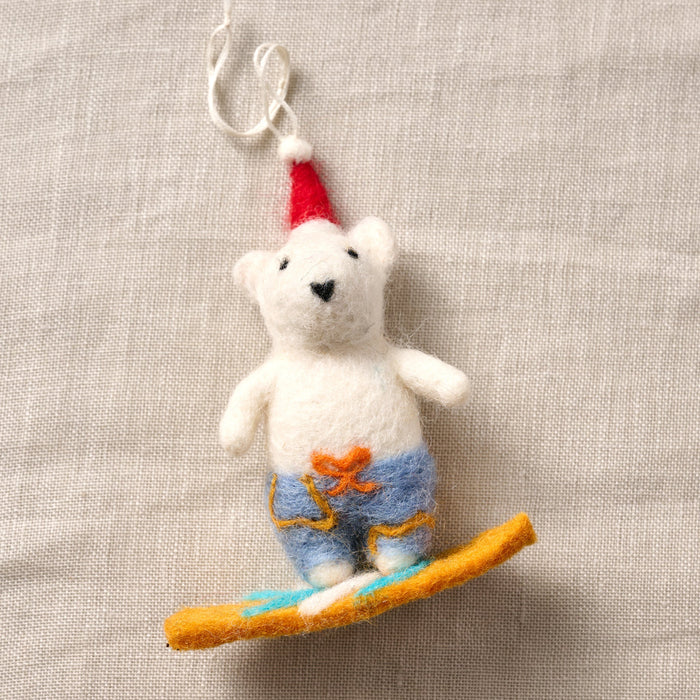 Bonjai Surfing Bear Ornament 2