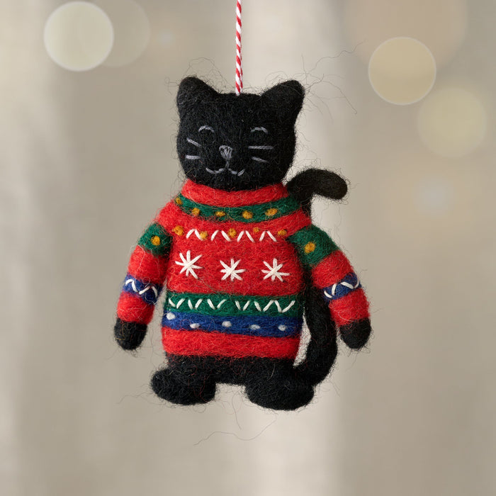 Kalo Ugly Sweater Cat Ornament 1