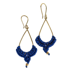 Macrame Rain Drop Earrings