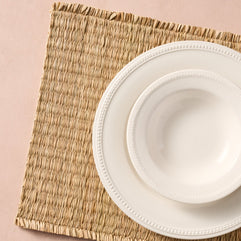 Narkata Woven Cattail Fringe Placemat